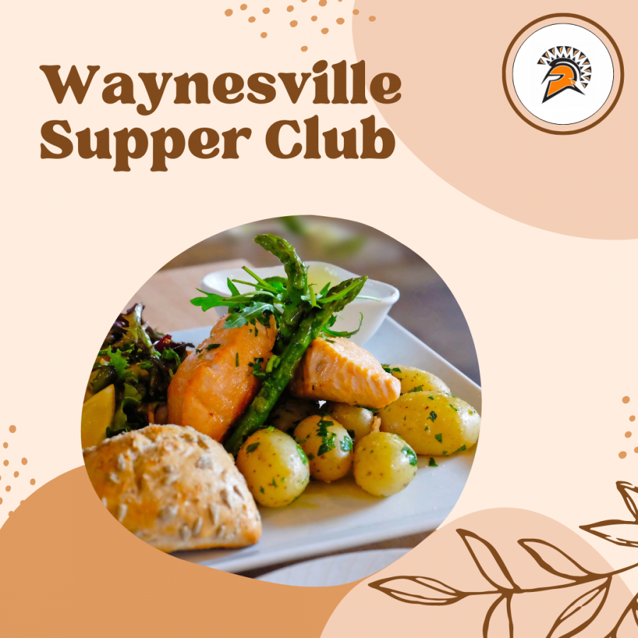 Waynesville Supper Club poster with food